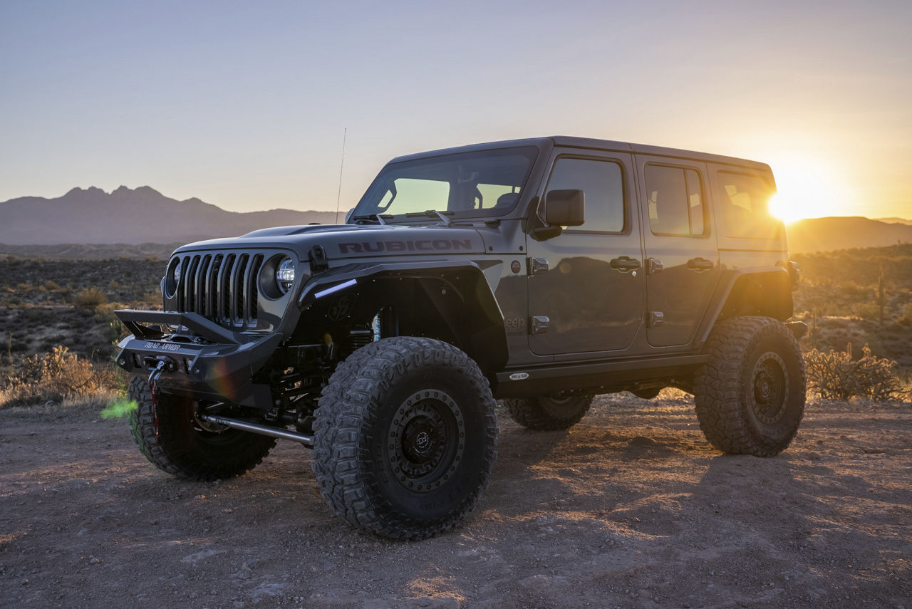 2020 Jeep Wrangler JLU - Black Rhino ABRAMS - Black | Wheel Pros